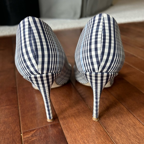J. Crew Women’s Elsie Plaid Pumps with Bow Size 7 - Picture 4 of 7